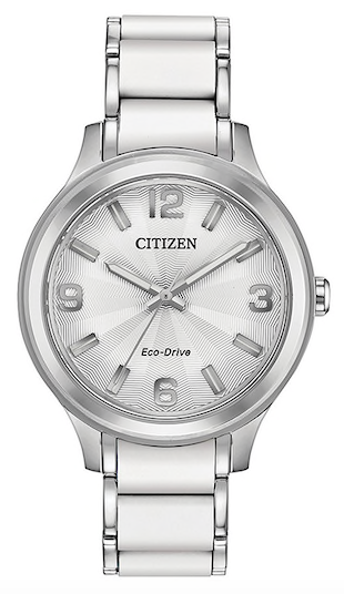 Citizen Ladies Eco-Drive White Silicone Metal Band