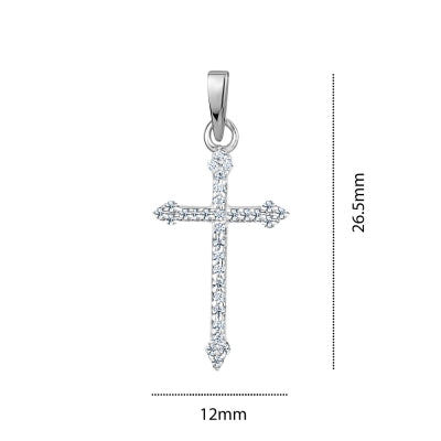 S108223PRH-Cubic Cross small silver