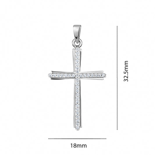 S118413P/3RH 925 Cubic Cross