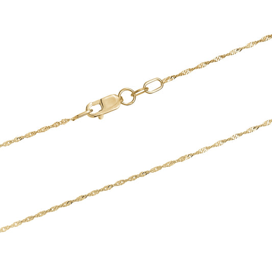 040SING 10KY 7.25" Singapore Twist Bracelet