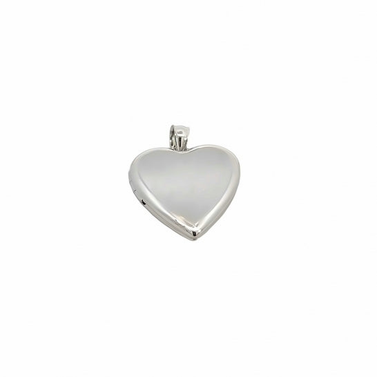 SS10858 925 Silver Medium Heart Lockets