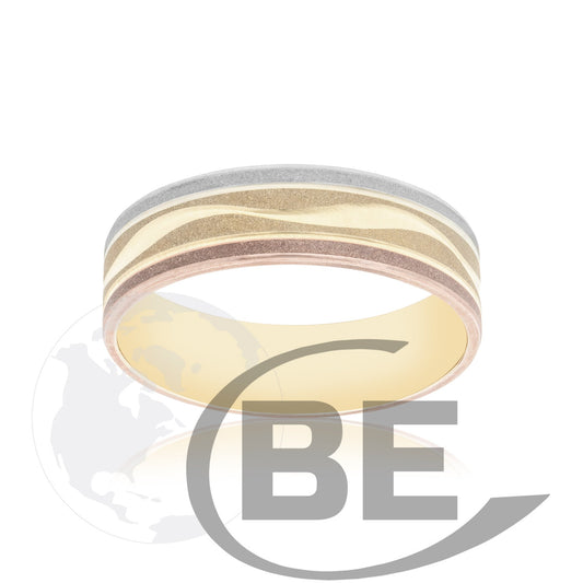 Tri-Gold Ring Size 9 6mm