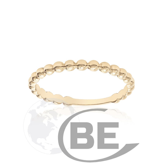 10KY Bead Stack Ring Size 7.5