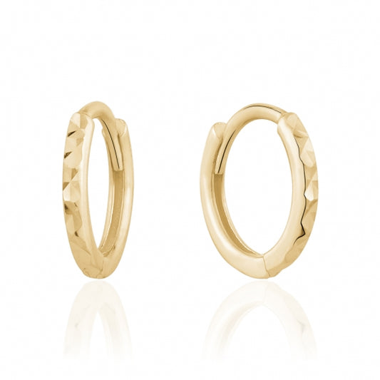 ZA-6103 10k YG Tiny Dia Cut Huggies