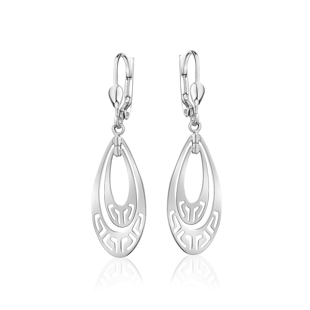 ZS-4721 Sterling Silver Dangle Earrings